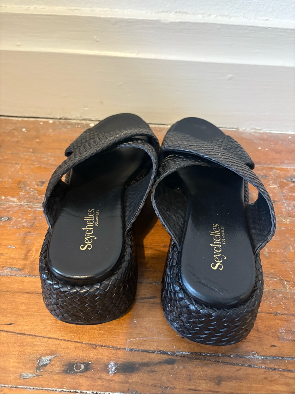 Seychelles Black Woven Slide Sandals - Picture 5 of 6
